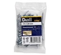 Diall Galvanised Clout Nail (L)30mm (Dia)3mm 125G