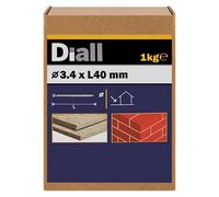 Diall Galvanised Masonry Nail (L)40mm (Dia)3.4mm 1Kg