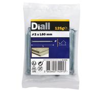 Diall Galvanised Round Wire Nail (L)60mm (Dia)3mm 125G