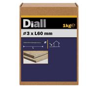 Diall Galvanised Twisted Nail (L)60mm (Dia)3mm 1Kg