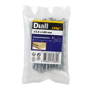 Diall Galvanised Twisted Nail (L)80mm (Dia)3.4mm 125G