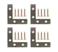 Diall Gold Effect Steel Corner Plate (L)50mm (W)50mm, Pack Of 4