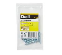 Diall Hex Zinc-Plated Carbon Steel Coach Screw (Dia)5mm (L)30mm, Pack Of 10