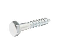 Diall Hex Zinc-Plated Carbon Steel Coach Screw (Dia)6mm (L)30mm, Pack Of 200