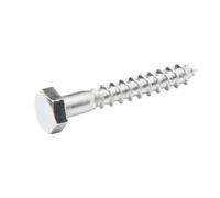 Diall Hex Zinc-Plated Carbon Steel Coach Screw (Dia)6mm (L)40mm, Pack Of 200