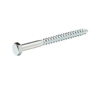 Diall Hex Zinc-Plated Carbon Steel Coach Screw (Dia)8mm, Pack Of 50