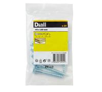 Diall Hex Zinc-Plated Carbon Steel Coach Screw (Dia)8mm (L)60mm, Pack Of 10