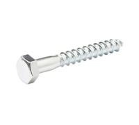 Diall Hex Zinc-Plated Carbon Steel Coach Screw (Dia)8mm (L)60mm, Pack Of 100