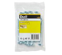 Diall Hex Zinc-Plated Carbon Steel Coach Screw (Dia)8mm (L)80mm, Pack Of 10