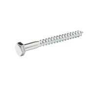 Diall Hex Zinc-Plated Carbon Steel Coach Screw (Dia)8mm (L)80mm, Pack Of 100