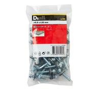 Diall Hex Zinc-Plated Carbon Steel Roofing Screw (Dia)5.5mm (L)32mm, Pack Of 50