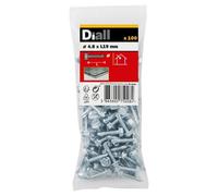 Diall Hex Zinc-Plated Carbon Steel Screw (Dia)4.8mm (L)19mm, Pack Of 100