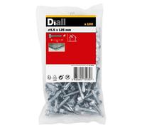 Diall Hex Zinc-Plated Carbon Steel Screw (Dia)5.5mm (L)25mm, Pack Of 100