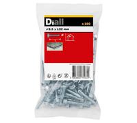 Diall Hex Zinc-Plated Carbon Steel Screw (Dia)5.5mm (L)32mm, Pack Of 100