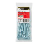 Diall Hex Zinc-Plated Carbon Steel Screw (Dia)5.5mm (L)50mm, Pack Of 25