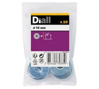 Diall M10 Carbon Steel Flat Washer, (Dia)10mm, Pack Of 10