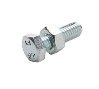 Diall M10 Hex Carbon Steel Bolt & Nut (L)30mm, Pack Of 10