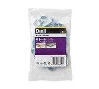 Diall M10 Hex Carbon Steel Bolt & Nut (L)40mm, Pack Of 10