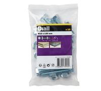 Diall M10 Hex Carbon Steel Bolt & Nut (L)60mm, Pack Of 10