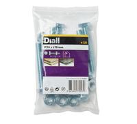 Diall M10 Hex Carbon Steel Bolt & Nut (L)70mm, Pack Of 10