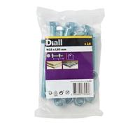 Diall M10 Hex Carbon Steel Bolt & Nut (L)80mm, Pack Of 10