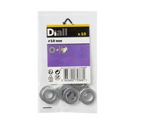 Diall M10 Stainless Steel Medium Flat Washer, (Dia)10mm, Pack Of 10