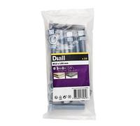 Diall M12 Hex Carbon Steel (Grade 5.8) Bolt & Nut (L)60mm, Pack Of 10