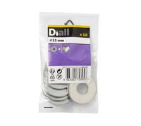 Diall M12 Stainless Steel Large Flat Washer, (Dia)12mm, Pack Of 10
