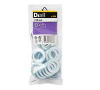 Diall M16 Carbon Steel Flat Washer, (Dia)16mm, Pack Of 20