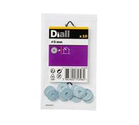 Diall M3 Carbon Steel Penny Washer, (Dia)3mm, Pack Of 10
