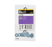 Diall M4 Carbon Steel Penny Washer, (Dia)4mm, Pack Of 10