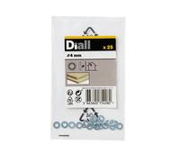 Diall M4 Carbon Steel Screw Cup Washer, (Dia)4mm, Pack Of 25
