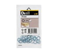 Diall M4 Stainless Steel Screw Cup Washer, (Dia)4mm, Pack Of 25