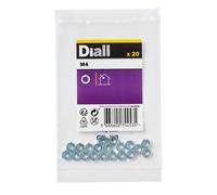 Diall M4 Steel Hex Nut, Pack Of 20