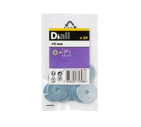 Diall M5 Carbon Steel Penny Washer, (Dia)5mm, Pack Of 10