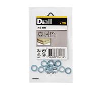 Diall M5 Carbon Steel Screw Cup Washer, (Dia)5mm, Pack Of 25