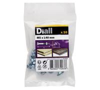 Diall M5 Coach Bolt & Nut (L)40mm, Pack Of 10
