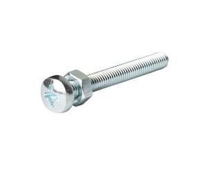 Diall M5 Cruciform Philips Pan Head Zinc-Plated Carbon Steel Machine Screw & Nut (Dia)5mm (L)70mm, Pack Of 20