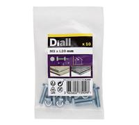 Diall M5 Hex Carbon Steel (Grade 5.8) Bolt & Nut (L)20mm, Pack Of 10