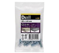 Diall M5 Roofing Bolt & Nut (L)20mm, Pack Of 10