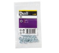 Diall M5 Steel Hex Nut, Pack Of 20
