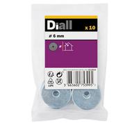 Diall M6 Carbon Steel Penny Washer, (Dia)6mm, Pack Of 10