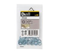 Diall M6 Carbon Steel Screw Cup Washer, Pack Of 25