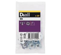 Diall M6 Carbon Steel Tee Nut, Pack Of 10