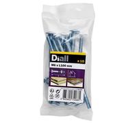 Diall M6 Coach Bolt & Nut (L)100mm, Pack Of 10