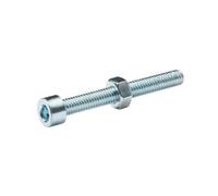 Diall M6 Cylindrical Zinc-Plated Carbon Steel Set Screw & Nut (Dia)6mm (L)50mm, Pack Of 20