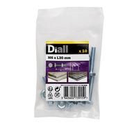 Diall M6 Hex Carbon Steel (Grade 5.8) Bolt & Nut (L)30mm, Pack Of 10