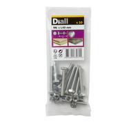 Diall M6 Hex Stainless Steel Bolt & Nut (L)40mm (Dia)6mm, Pack Of 10