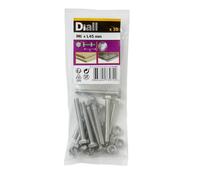 Diall M6 Hex Stainless Steel Bolt & Nut (L)45mm (Dia)6mm, Pack Of 10