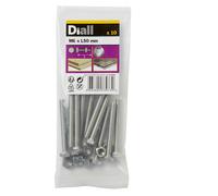 Diall M6 Hex Stainless Steel Bolt & Nut (L)50mm (Dia)6mm, Pack Of 10